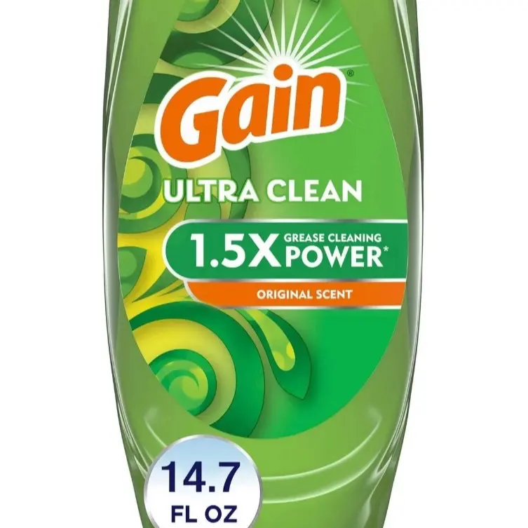 Gain Ultra Clean Dishwashing Liquid Dish Soap Original Scent 14.70 fl oz 1.5X Grease Cleaning Power