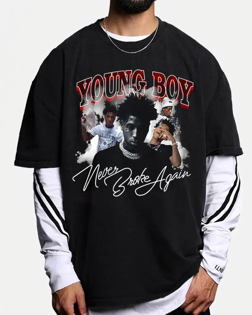 YoungBoy Never Broke Again Retro Hip Hop Graphic T Shirt Gift For Fans