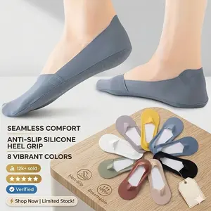 Women's Solid-Color Sheer Invisible Socks - 10 pair Pack Breathable, Comfortable, and Sweat-Wicking Ultra-Thin Low-Cut for Spring and Summer Ice-Silk Texture Essential Everyday Casual Staple