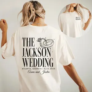 RodyThread Personalized Wedding Toss Shirts Graphic T-Shirt For Bridal Party Elegant Minimalist Retro Cotton Comfort Colors Wedding Shirt Personalized Bridal Party Gift Wedding Party Favors Matching Group Wedding Merch
