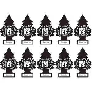 LittIe Trees Car Freshener, Black Ice Scent, 10-Pack