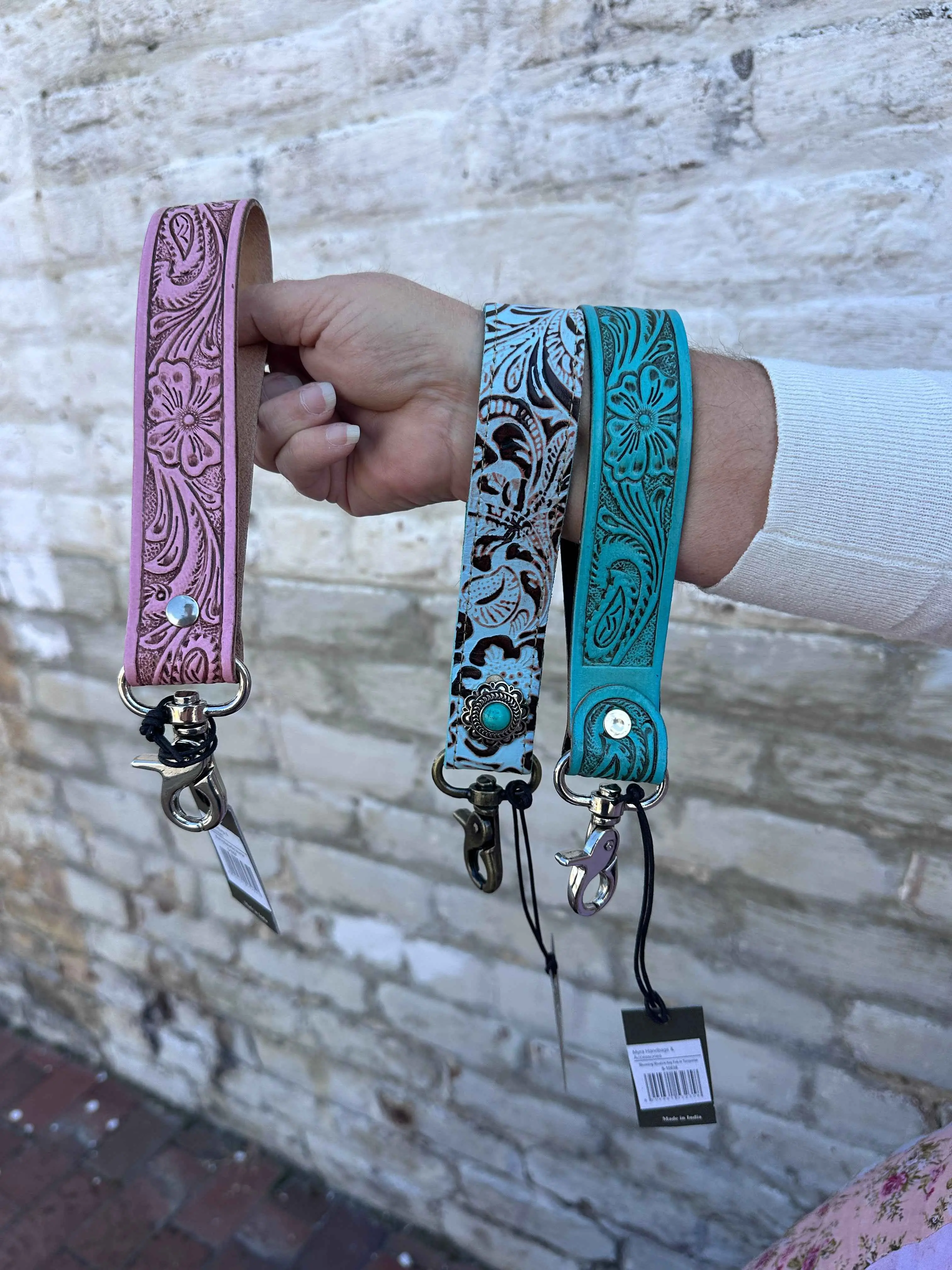 Handtooled Key Fob Keychain (Myra)