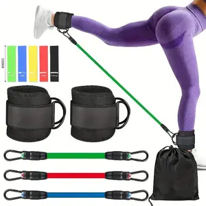 Ankle Resistance Bands with Cuffs, Ankle Bands for Working Out, Ankle Resistance Band for Leg, Booty Workout Equipment for Kickbacks Hip Fitness Training, Exercise Bands for Butt Lift Women