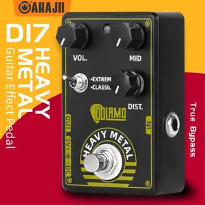 Ahajii Dolamo D17 Guitar Heavy Metal Effects Pedal, 9v Powered, Ideal for Practice, Stage Performance, Band Shows, Rock Style Gift