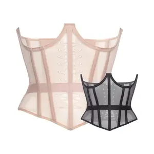 Waist Secrets Mesh Corset Waist Trainer for Women - Underbust Corset Lace Up - Waist Cincher Shapewear - Body Shaper