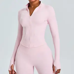 Women's Zip-Up Sports Jacket - Slim Fit, suitable for workouts and casual wear, lightweight yoga tennis workout jacket, gym wear, exercise clothing, Pickleball clothing, Yoga Jacket Top, Athlete Jackets