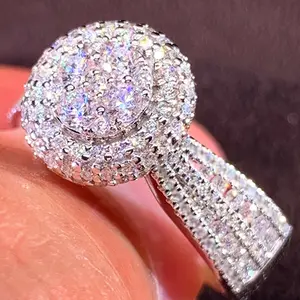 Gorgeous Cubic Zirconia Ring for Women - Wedding & Engagement Jewelry - Valentine's Day Gift - Non-Traditional Engagement Ring - Unique Design Friendship Ring