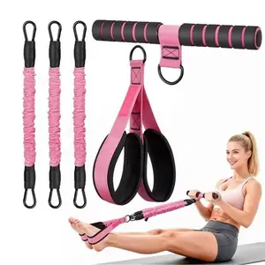 Upgraded Multi-functional Pedal Resistance Band Set, Foot Pedal Resistance Band for Full Body Workout and Stretching, Fitness Leg Resistance Band Set, Used for Sit-up Assistance Fitness, Suitable for Full Body Workout in Home Gym