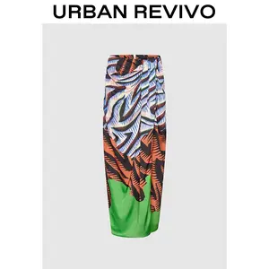 URBAN REVIVO Straight Skirts UWH550024 Casual Outfit 2025 Women Clothing Girl Elegant Fashion Trendy and Versatile OOTD Womenswear