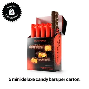 Salted Peanut Dark Chocolate Mini Candy Bars (5 Count) Carton – Candy Deluxe by Gigantic
