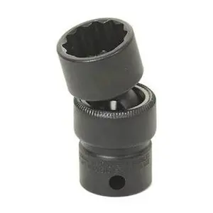 212 MAIN Grey Pneumatic 1124U .38-Inch Drive 12-Point Standard Universal Socket - High Torque, Universal Fit, Ideal for Tight Areas, Drive Sockets