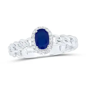 1/10Ctw-Dia Nk 6X4Mm Ov-Bs Synthetic Ring (2.57 grams)