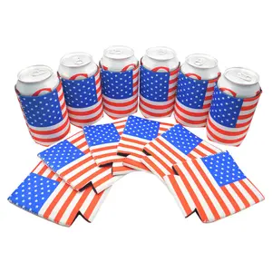 USA Can Koozie 12 Pack Party Bundle - Ideal for Food Storage and Event Organization