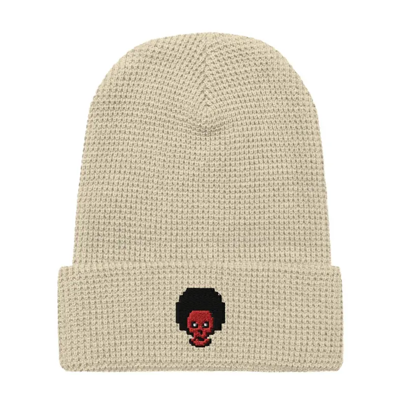 Afro CryptoSkull Tan Waffle Beanie Waffle Beanie | Richardson 146R
