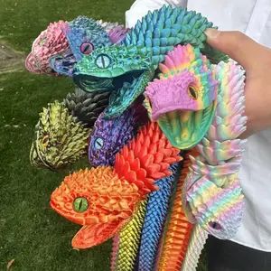 3D Printed Snake Model, 1 Count Creative Snake Model Ornament, Simulation Snake Model for Indoor & Outdoor Decor, Decorative Figurines