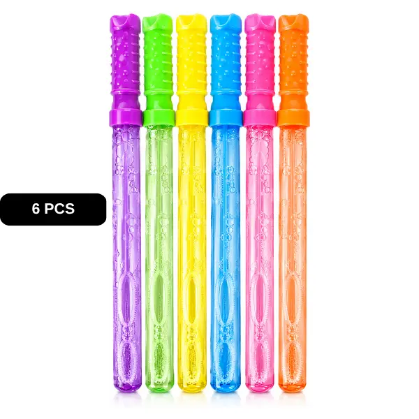 Sunny Days Entertainment Maxx Bubbles 4oz Bubble Wands – 6 Pack Bubble Wand Toy | Summer Fun, Outdoor Birthday Party Favors for Kids, 101799 Blue