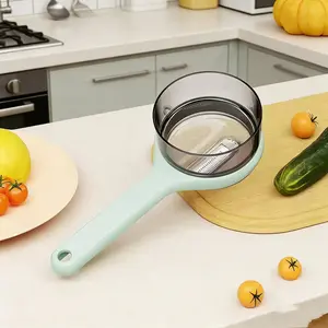 Storage Vegetable Peeler, Stainless Steel Swivel Peeler with Built-In Peel Catcher, Ergonomic Handle Fruit Peeler for Potatoes, Carrots & Veggies (Mint Green)