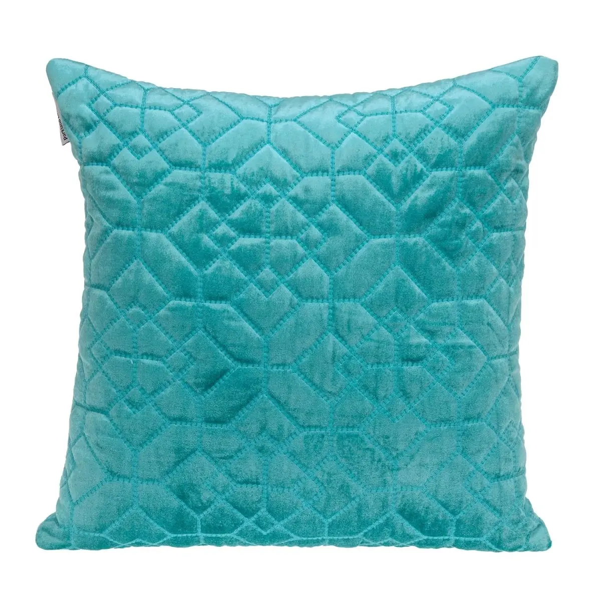 Parkland Collection PILL21306P Sora Cotton Blend Square Throw Pillow - Soft Touch Cushion with Geometric Stitch, Comfy Cushions for Sofa with Square Shape & Soft Texture, Decorative Cushion