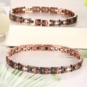 1pc 99.99% Pure Copper Magnetic Ankle Bracelet With Magnets For Women For Feet & Ankles