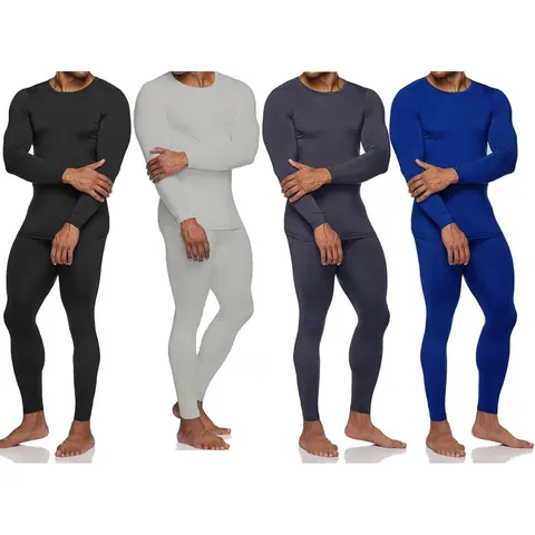 Toson Long Johns Thermal Underwear Set for Men Thermal Fleece Lined Base Layer Cold Weather Bottom Top, Casual Comfy Warm Underwear Set for Fall & Winter Gift