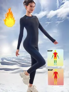 Long Johns Thermal Underwear for Women Outdoor Skiing Winter Warm Hunting Gear Fleece Lined Base Layer Set Top Bottom