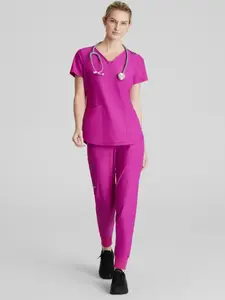 Barco Slip-ins Serene Women's 3-Pocket STRETCH Gusset V-Neck Scrub Top