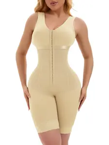 1 Count Women's Butt Lift Tummy Control Full Body Shaper, Colombian Shapewear, Jumpsuit with Zipper Tummy Control and Bust Support, Fajas, Bodysuit with Antislip and No Roll Down, Breathable Fabric Body Shaper, Suitable for Yoga & Outwear & Work
