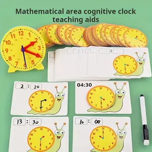 Color Box Clock Model Math Multifunctional Digital Time Puzzle Desktop Game Toy, Montessori Early Education, Stem Educational Toy, Math Learning Tools