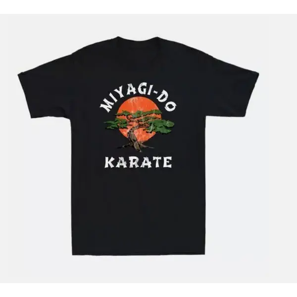Miyagi-Do Karate Bonsai Tree Retro Vintage Men's Short Sleeve T-Shirt Cotton