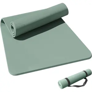 Yoga Mat - Premium 7mm Thick Exercise Mat, Anti-Tear 32'' Extra Wide Fitness Mat with Strap for Men & Women, Non Slip Pilates Mat for Home Yoga, Pilates, Gym, Stretching, Floor & Fitness Workouts