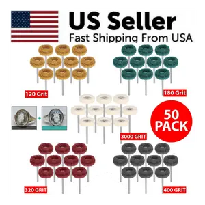 50 Metal Polishing Buffing Wheel Burr Kit Rotary Tool Accessories Set For Dremel