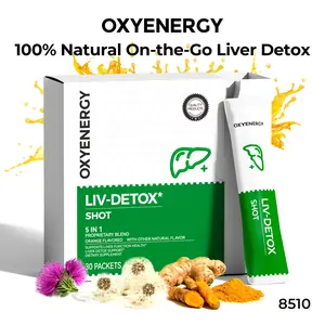 【LIVE】LIVER-DETOX Shot - Turmeric & Milk Thistle Liver Support Supplement, Orange Flavor, 30 Packets