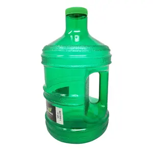 1 Gallon Leak-Proof BPA Free Reusable Plastic Drinking Water Big Mouth Bottle Jug Container with Holder Drinking Canteen