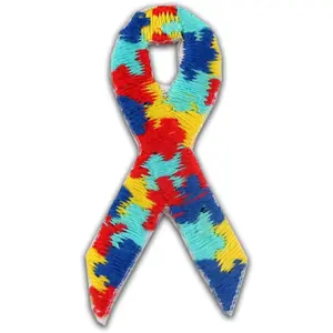Autism Awareness Ribbon Embroidered