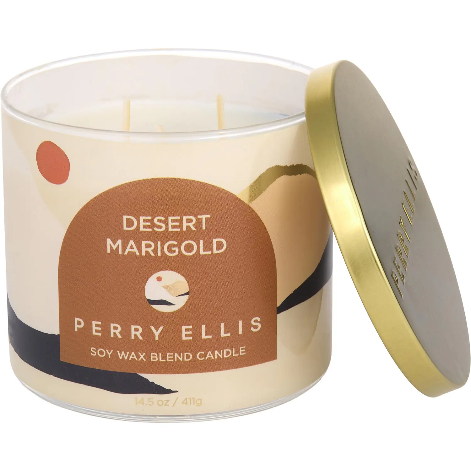 Perry Ellis Desert Marigold By Perry Ellis Scented Candle For Unisex