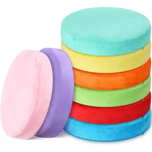 Round 8 Pcs 15'' Soft Flexible Floor Pillow Cushions for Kids Seating Chair Seats for Reading Corner Playroom Daycare Preschool Kindergarten Classroom