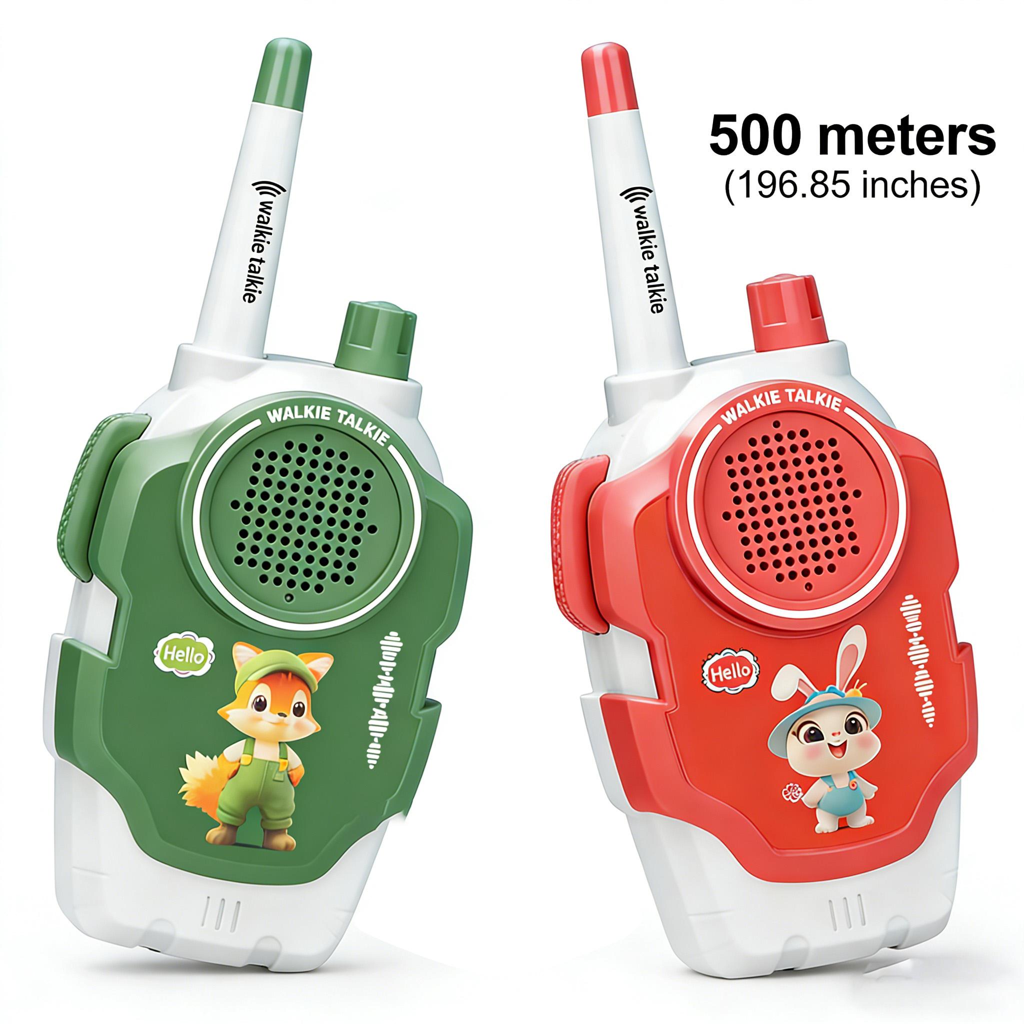 Toy suitable for girls and boys aged 3–12; children’s walkie-talkies, 2-pack, 1640.42 ft (approx. 500 m) long-range two-way communication; handheld educational toy for kids; electronic outdoor toy; ideal for camping and hiking outdoors; Christmas and grad