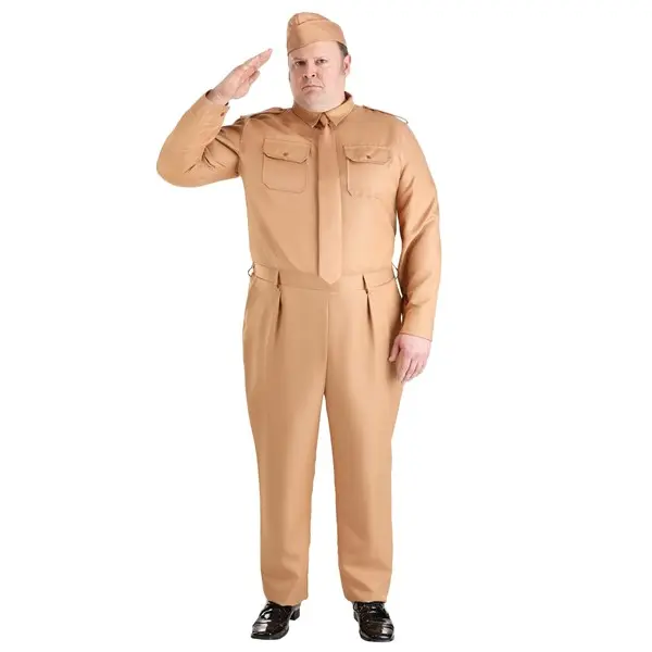 Plus Size WW2 Army Costume for Men