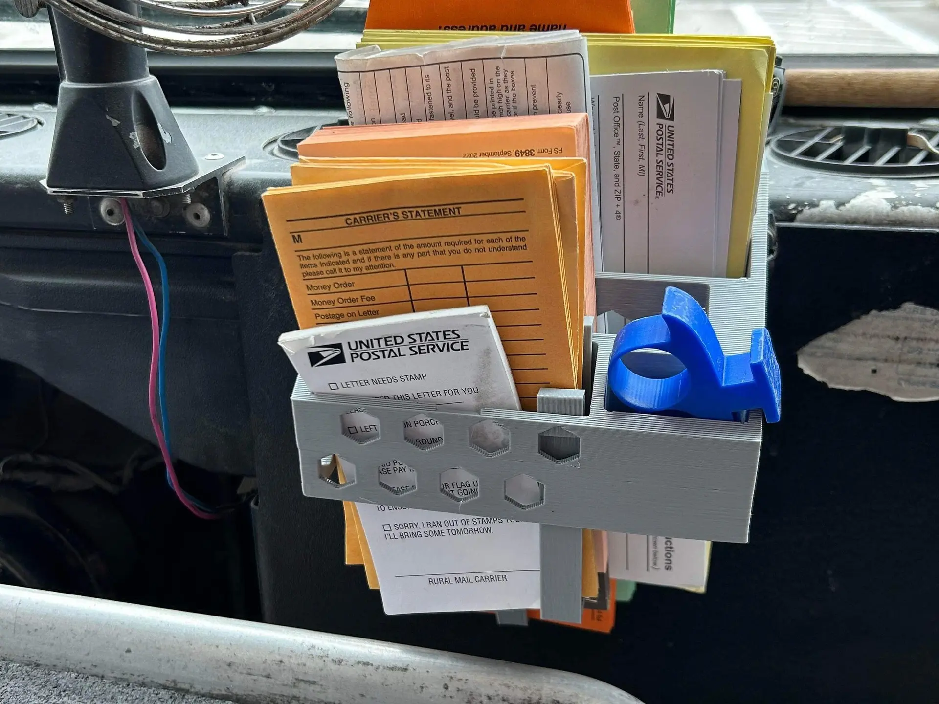 LLV, FFV, and Metris USPS form / envelope / mail organizer