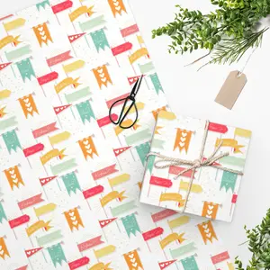 Human Kindness Banners in Rainbow Wrapping Paper by Melanie Stimmell
