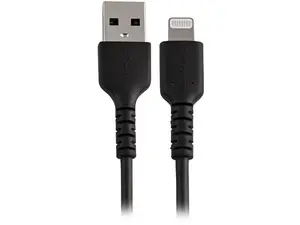 StarTech.com RUSBLTMM15CMB 15cm Durable USB A to Lightning Cable - Black USB Type A to Lightning Connector Charge & Sync Power Cord - Rugged w/Aramid Fiber - Apple MFI Certified - iPad Air iPhone 12 (RUSBLTMM15CMB)