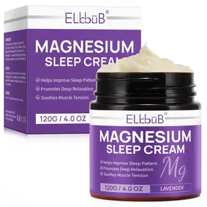 Elbbub Lavender Magnesium Sleep Cream, 120g, Calms Nerves, Relieves Anxiety, Promotes Relaxation, Deep Moisturizes Skin, Suitable for All Skins, Moisture Boost Cream