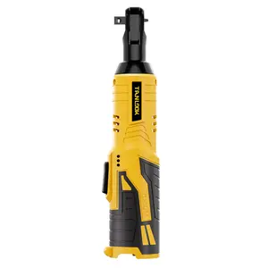Cordless Electric Ratchet Wrench Set, 12V Power Ratchet Wrench with 550RPM High Speed & 45Ft-lbs Torque, 3/8" Extended Reach Ratchet with Variable Speed Trigger, 1/4" Adapter, 2 x 2.0Ah Batteries & Fast Charger for Auto Repair