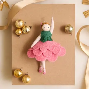 Nutcracker Flower Ballerina Ornament - Light