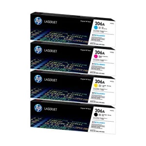 Genuine OEM 206A Black Cyan Magenta Yellow Toner Cartridge Bundle Pack Of 4 Compatible With Color LaserJet Pro M255dw MFP M283fdw M283cdw
