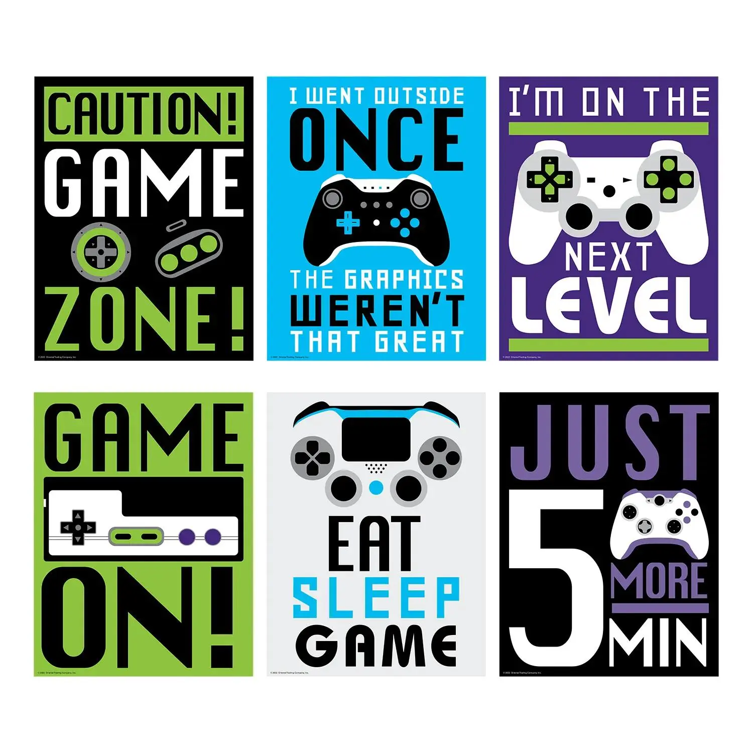 Gamer Poster Set - 6 Pc.