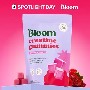 Bloom Nutrition Creatine Gummies - Energy, Cognitive Health & Post-Workout Muscle Recovery Promotes & Muscle Improves - Creatine for Women