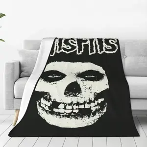 MISFITS themed printed flannel blanket, suitable for beds and sofas, suitable for all seasons, and the first choice for holiday gifts