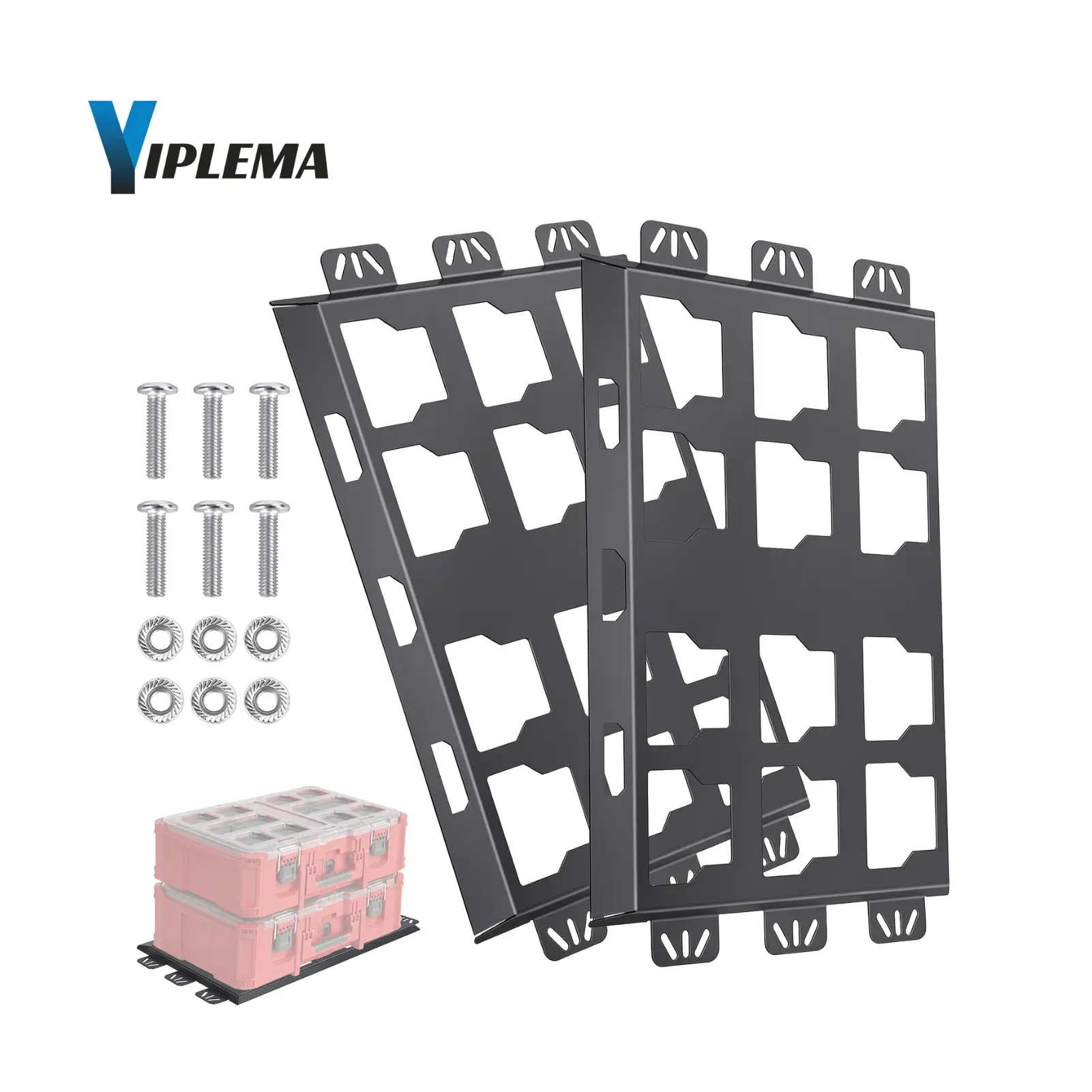YIPLEMA 2Pcs Mounting Plates for Packout 48-22-8486, Metal Base for Toolboxes, 100 Lbs Load Capacity, Compatible with Packout Tool Storage Setup and System Organization