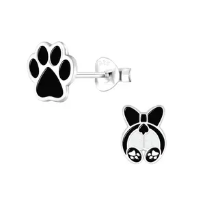 925 Silver Dog Lovers Stud Earrings for dog lovers